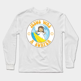 Jesus was a Surfer retro design Long Sleeve T-Shirt